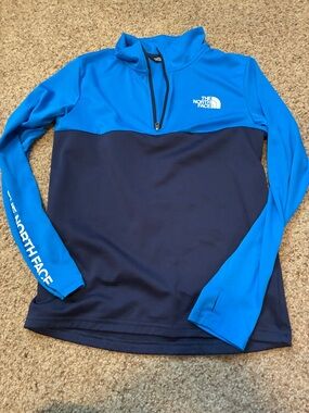The North Face Bright Blue & Navy Half-Zip Pullover